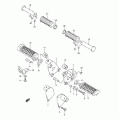 Схема вузла: Підніжки (Model y/k1/k2) для Suzuki VL250 Intruder LC