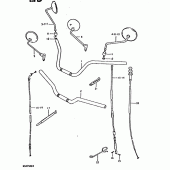 Схема узла: Руль & Тросики для Suzuki GSX750