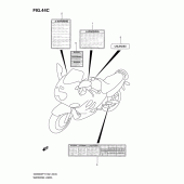 Схема вузла: Наклейки (Model k2) для Suzuki GSX600 Katana