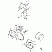 Схема вузла: Масляний насос & Паливний насос Suzuki VS800 Intruder 800