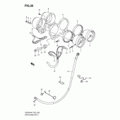 Схема вузла: Спідометр & Тахометр (Gs500h/hu) для Suzuki GS500