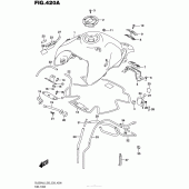 Схема узла: Топливный бак (Dl650Al6 E28) для Suzuki DL650 V-Strom