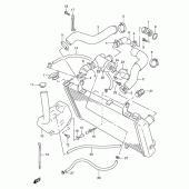 Схема вузла: Патрубок системи охолодження для Suzuki TL1000