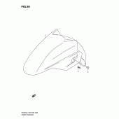 Схема узла: Переднее крыло (An400l1 e3) для Suzuki AN400 Burgman (EU analogue of SkyWave)