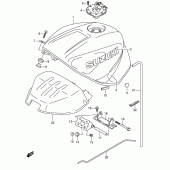 Схема вузла: Паливний бак (Model k1) для Suzuki GSX-R600