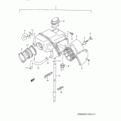 Схема вузла: Повітряний фільтр для Suzuki DR650 DR650S