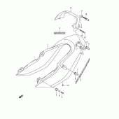 Схема вузла: Задній підсідельний обтічник (Gsf1200sk4) для Suzuki GSF1200 Bandit