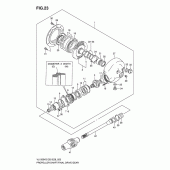 Схема вузла: Редуктор & Карданний вал Suzuki VL1500 Boulevard C90T