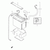 Схема вузла: Акумулятори (Model t/v/w) для Suzuki GSX-R1100