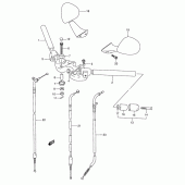 Схема вузла: Кермо & Тросики (Model t) для Suzuki GSX750 Katana