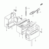 Схема вузла: Акумулятор (E2, e4, e15, e17, e18, e21, model r p9) для Suzuki TS125