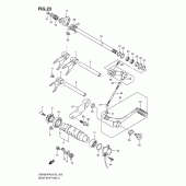 Схема вузла: Копірний вал & Вилки & Вал перемикання (Model k8) для Suzuki GSX650