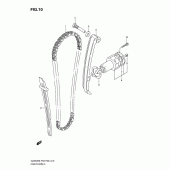 Схема узла: Цепь ГРМ & Натяжитель & Успокоитель для Suzuki GZ250 Marauder