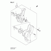 Схема вузла: Водяний насос для Suzuki AN400 Burgman (EU analogue of SkyWave)