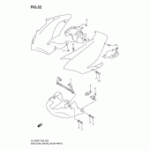 Схема узла: Крепежный элементы боковых передних обтекателей для Suzuki DL1000 V-Strom