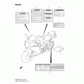 Схема вузла: Інформаційні наклейки (Gsx-r750l1 e21) для Suzuki GSX-R750