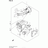 Схема узла: Воздушный фильтр для Suzuki DR-Z125 DR-Z125L