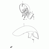 Схема узла: Переднее крыло (Model t) для Suzuki VS1400 Intruder 1400