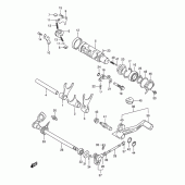 Схема вузла: Копірний вал & Вилки & Вал перемикання для Suzuki GSX600 Katana