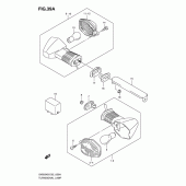 Схема узла: Поворотники (Sv650sk9/sak9/suk9/suak9/sl0/sal0/sul0/asul0) для Suzuki SV650