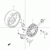 Схема вузла: Статор & Ротор для Suzuki DR250