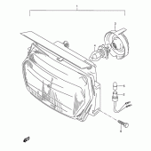 Схема узла: Фара (Model t) для Suzuki GSX600 Katana