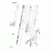 Схема узла: Передняя вилка (Model l) для Suzuki RM125