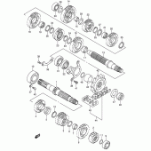 Схема вузла: Трансмісія (Model k4/k5/k6) для Suzuki DL1000 V-Strom