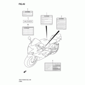 Схема вузла: Інформаційні наклейки для Suzuki GSX-R1000
