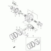 Схема вузла: Колінчастий вал & Поршень для Suzuki AN400 Burgman (EU analogue of SkyWave)
