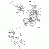 Схема вузла: Заднє колесо Suzuki VS800 Intruder 800