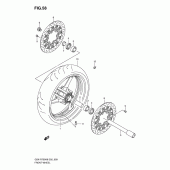 Схема узла: Переднее колесо для Suzuki GSX-R750