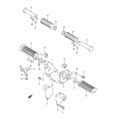 Схема вузла: Підніжки для Suzuki VL125 Intruder LC