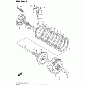 Схема узла: Сцепление для Suzuki DR-Z125 DR-Z125