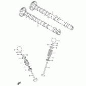 Схема вузла: Розподільний вал & Клапан для Suzuki GSX-R750