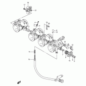 Схема вузла: Дросельна заслінка (Model w/x) для Suzuki GSX-R750