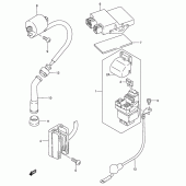 Схема вузла: Електроустаткування для Suzuki DR-Z250