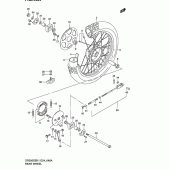 Схема вузла: Заднє колесо (Model k2/k3/k4/k5 e6, e24) для Suzuki DR200 DR200SE