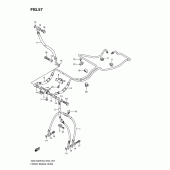 Схема вузла: Передній гальмівний шланг Suzuki GSX1250