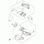 Схема вузла: Поворотники для Suzuki GSX-R600