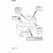 Схема узла: Информационные наклейки для Suzuki UH125 Burgman