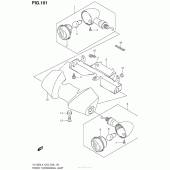 Схема вузла: Front Turnsignal Lamp (Vl1500Bl4 E33) для Suzuki VL1500 Boulevard C90