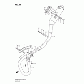 Схема узла: Выхлопная система для Suzuki DR-Z400 DR-Z400S