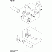 Схема вузла: Ручки керма (Vl1500Bl4 E33) для Suzuki VL1500 Boulevard C90 BOSS