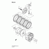 Схема вузла: Зчеплення для Suzuki DR125