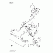 Схема узла: Патрубок системы охлаждения для Suzuki GSF650 Bandit