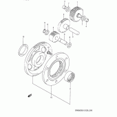Схема вузла: Привід стартера (Model r/s) для Suzuki DR650 DR650SE