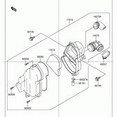 Схема узла: Воздушный фильтр для Suzuki DR-Z110