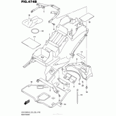 Схема вузла: Rear Fender (Gsx1300Ral5 E28) для Suzuki GSX1300 Hayabusa