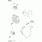 Схема вузла: Електроустаткування (Uh200Al4 P33) для Suzuki UH200 Burgman